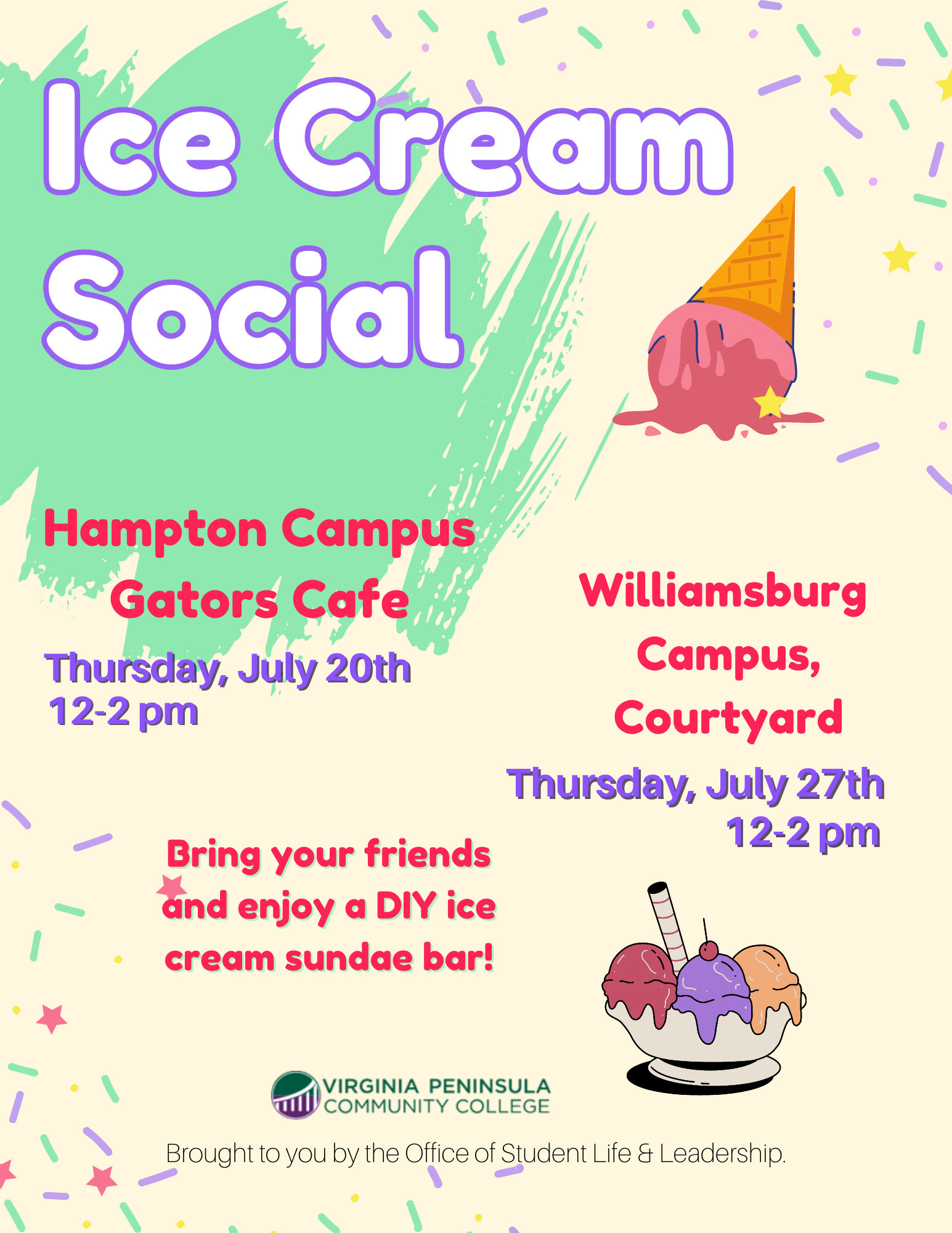 lee Cream Social - Williamsburg Campus | Virginia Peninsula Community ...