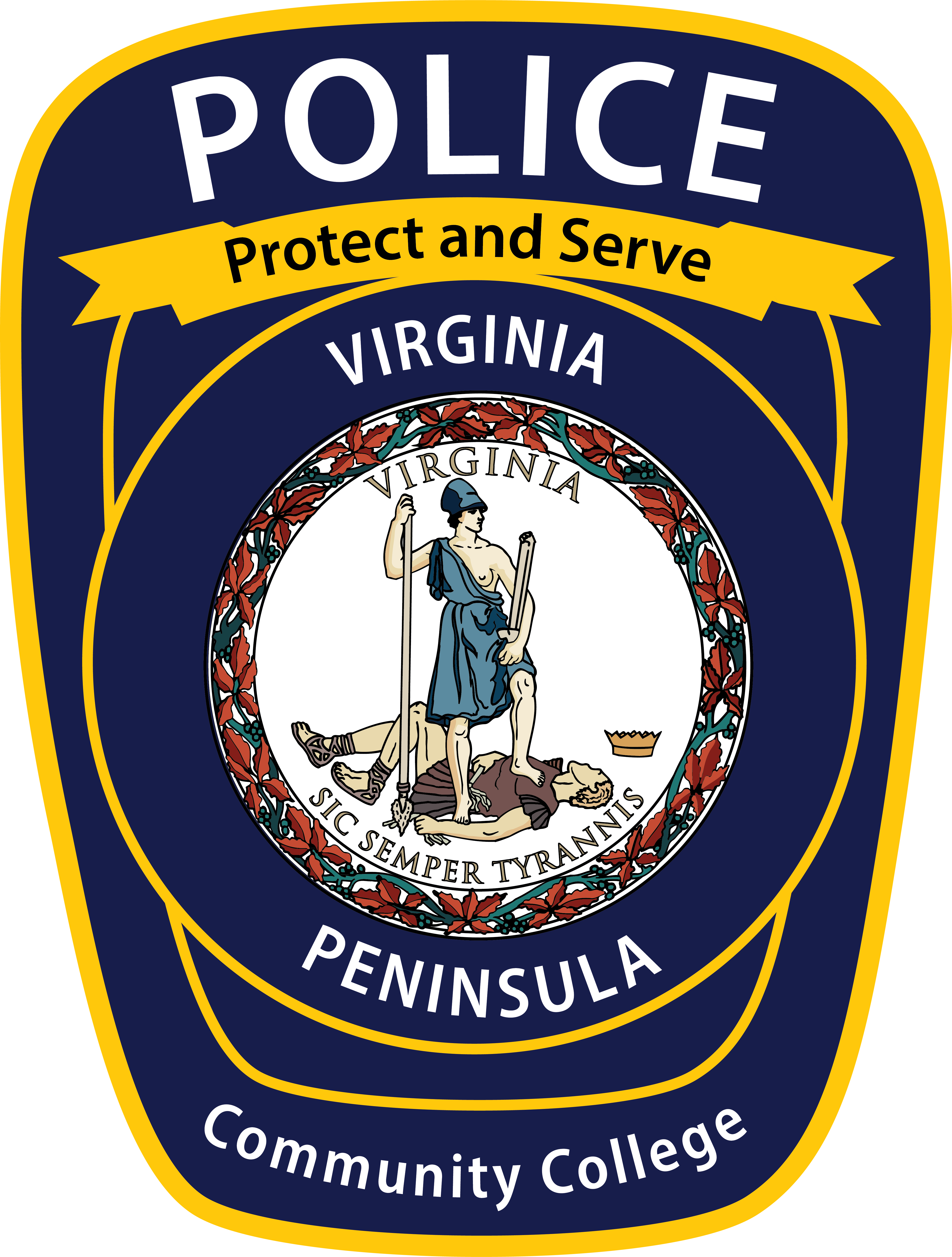 Virginia Peninsula Community College, Department of Police, Safety, and Security Patch Graphic