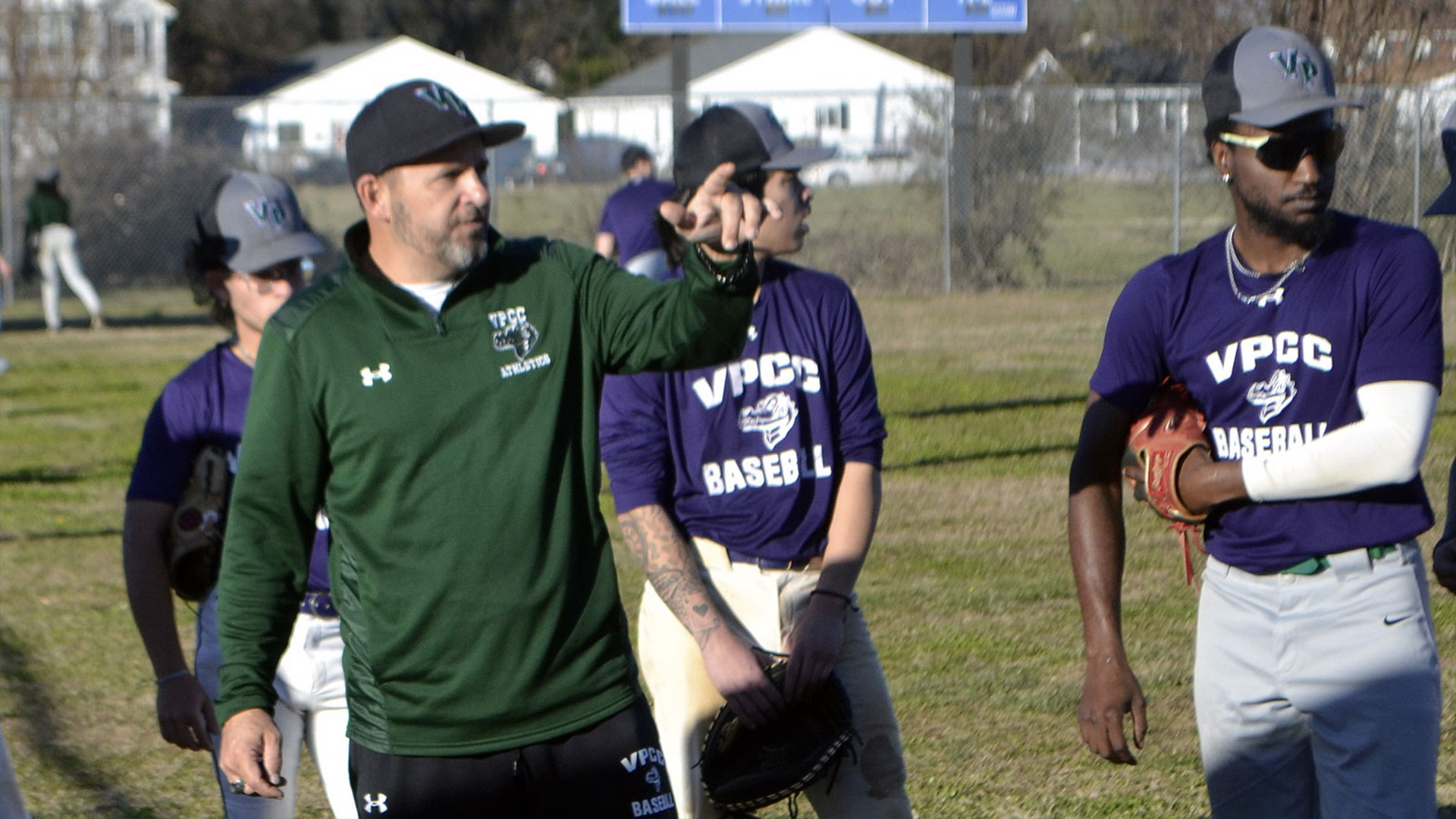 Baseball coach Shane Harrison & VPCC Baseball Athletes