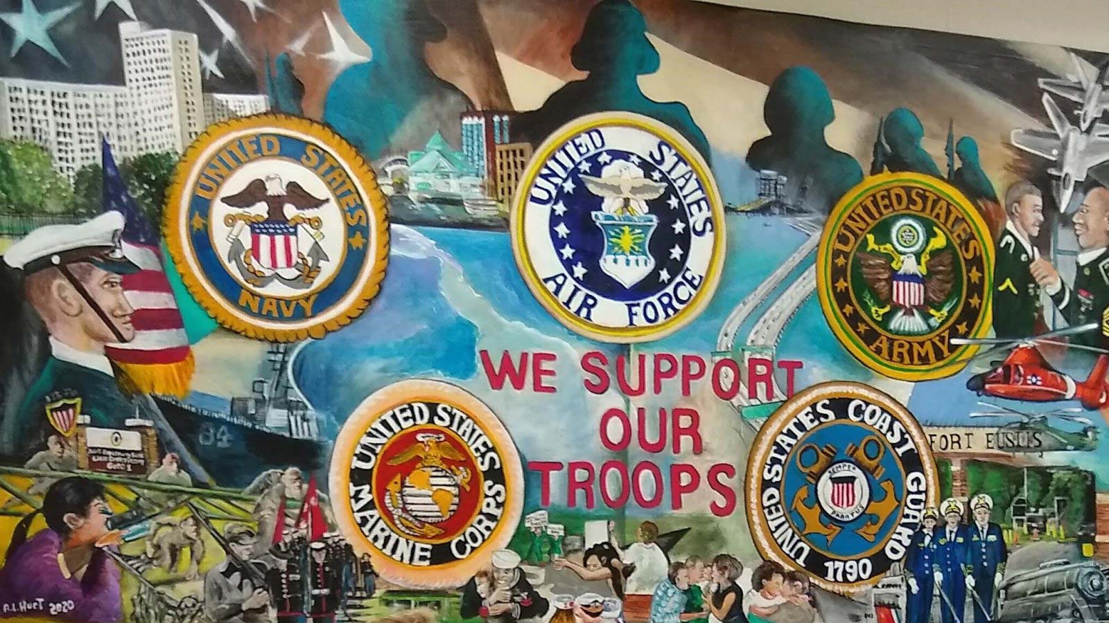 Painting seen in the Military and Veterans Services office at VPCC