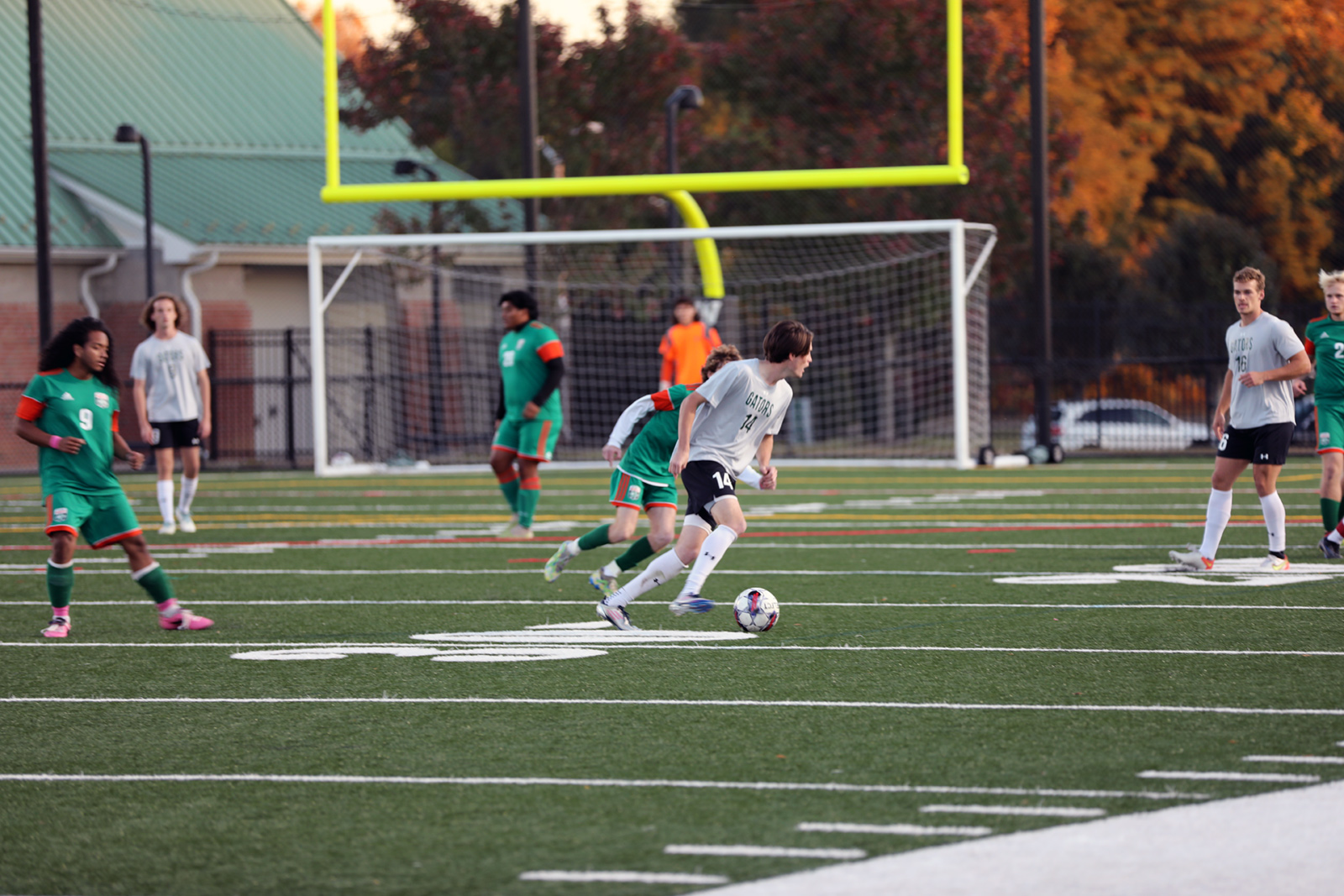 VPCC's men’s soccer team playing against Mid-Atlantic Christian University