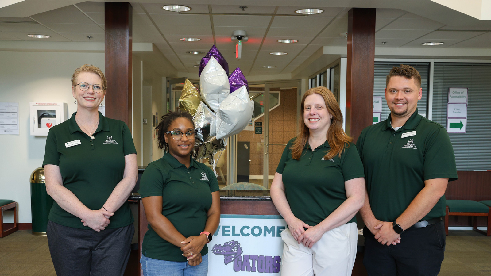 Staff prepare for a new student orientation