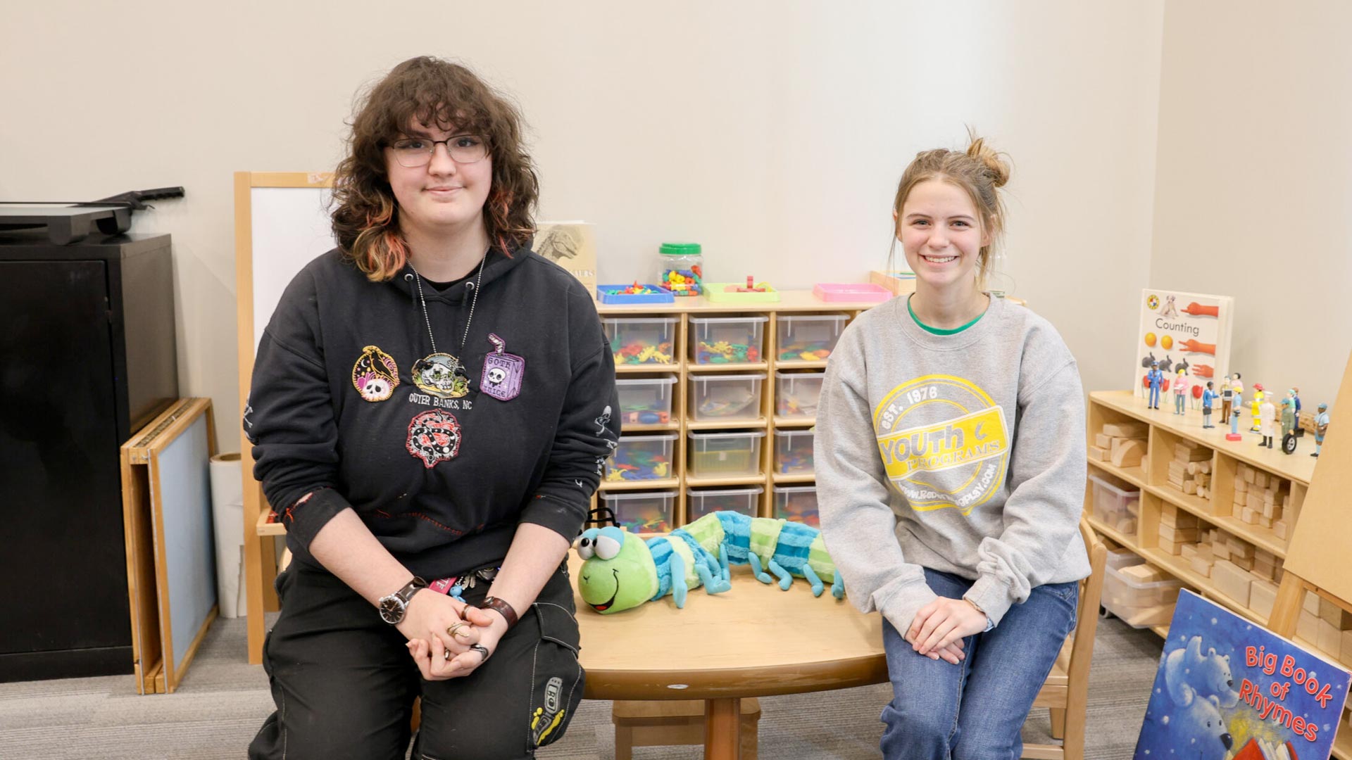 Elle Hill (left) and Breyana Harris are two of the students in VPCC's Early Childhood Education program.